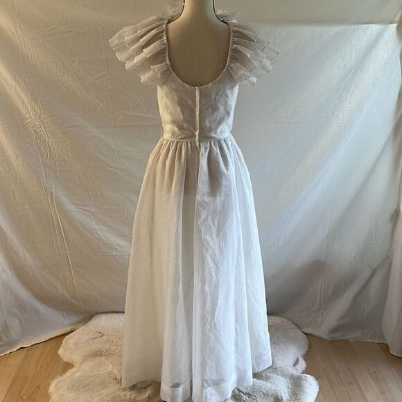 Vintage Cardi Jones polka dots ivory maxi dress - Picture 10 of 15